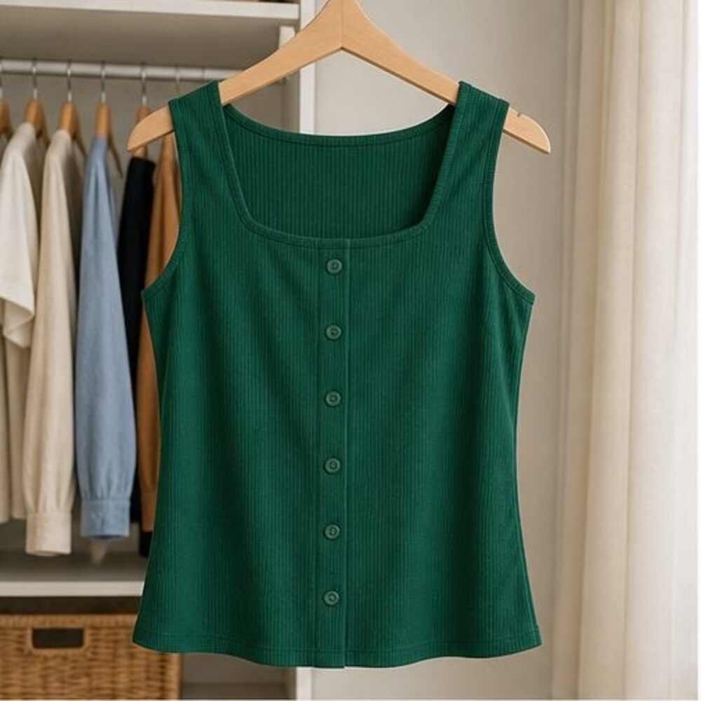 Emerald Lace Trim Top